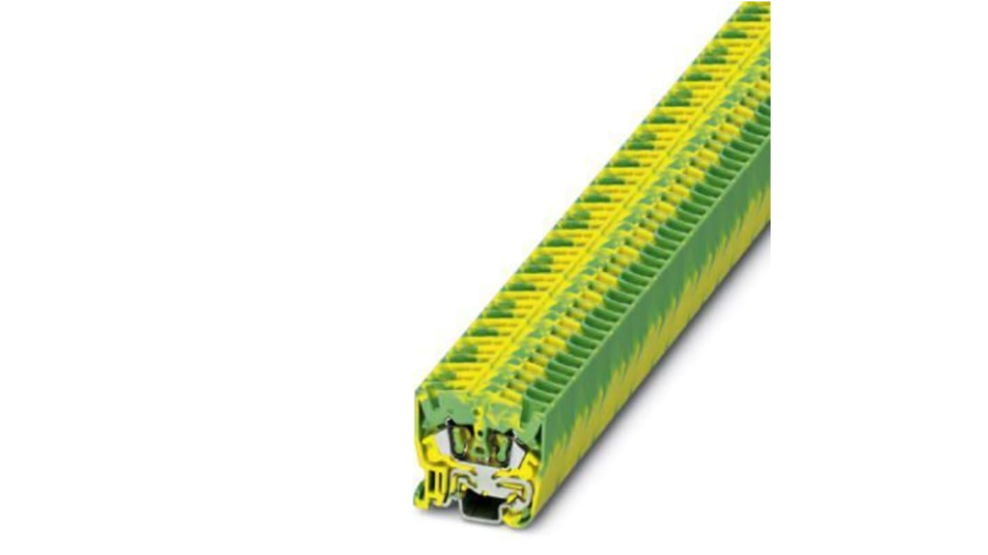 Borne pour boîte de dérivation Phoenix Contact MSB, Cage à ressort, Vert, Jaune