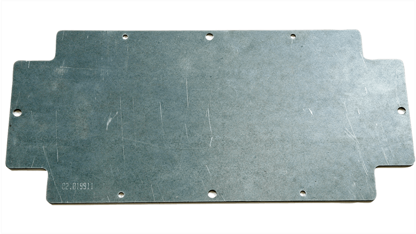 Rose Galvanised Steel Mounting Plate, 2mm H, 341mm W, 340mm L for Use with Polyester Standard Enclosures 02.363609