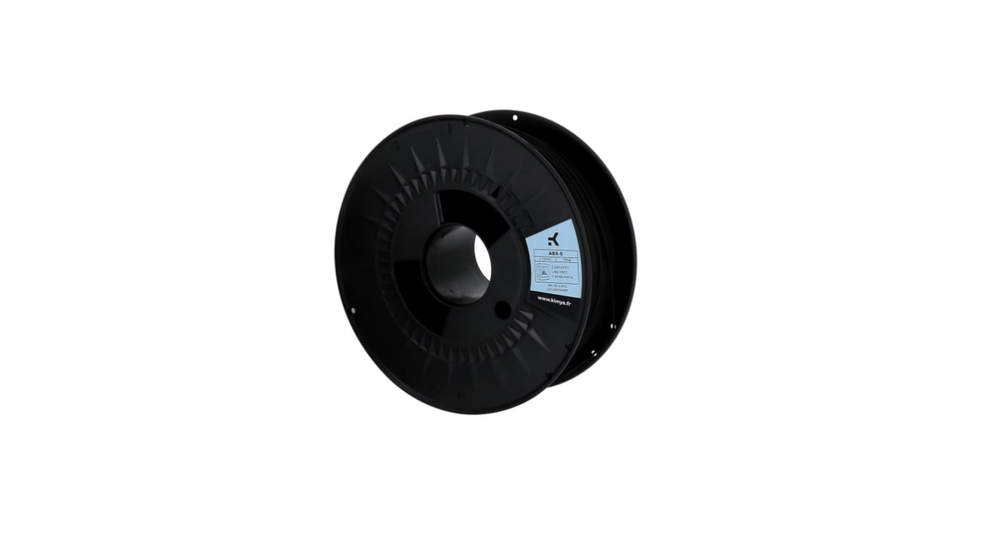 Kimya ABS-S 3D-Drucker Filament zur Verwendung mit Jeder 3D-Drucker, Schwarz, 1.75mm, 2.2kg