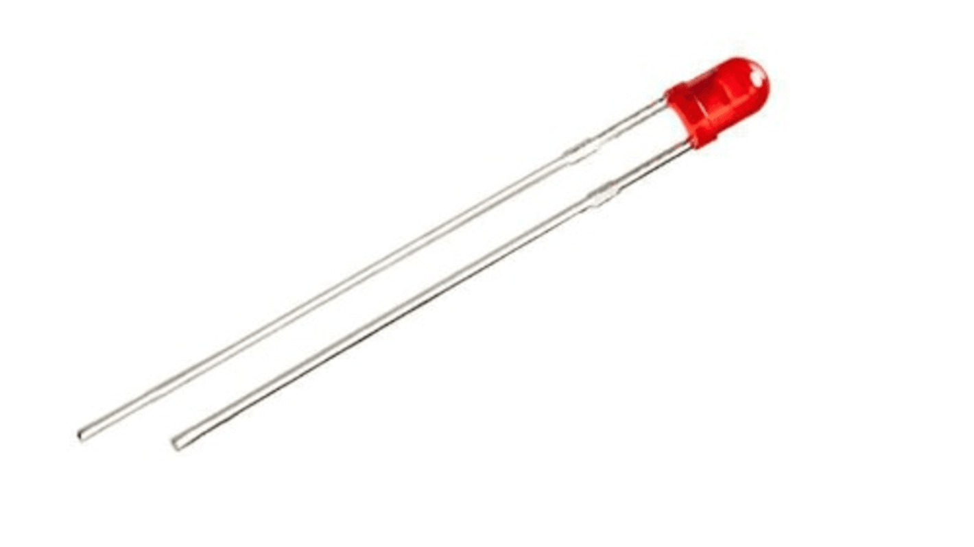 LED Rosso RS PRO, PCB, 1,6 → 2,4 V, 3 mm