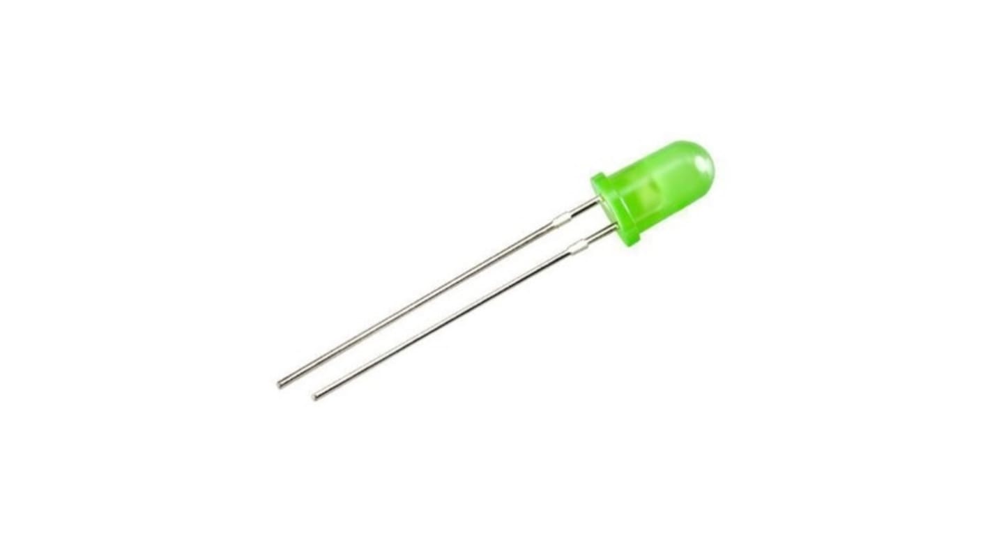 LED RS PRO, Amarillo-Verde, 571 nm, Vf= 1,6 → 2,4 V, 60°, mont. pasante, encapsulado 5 mm