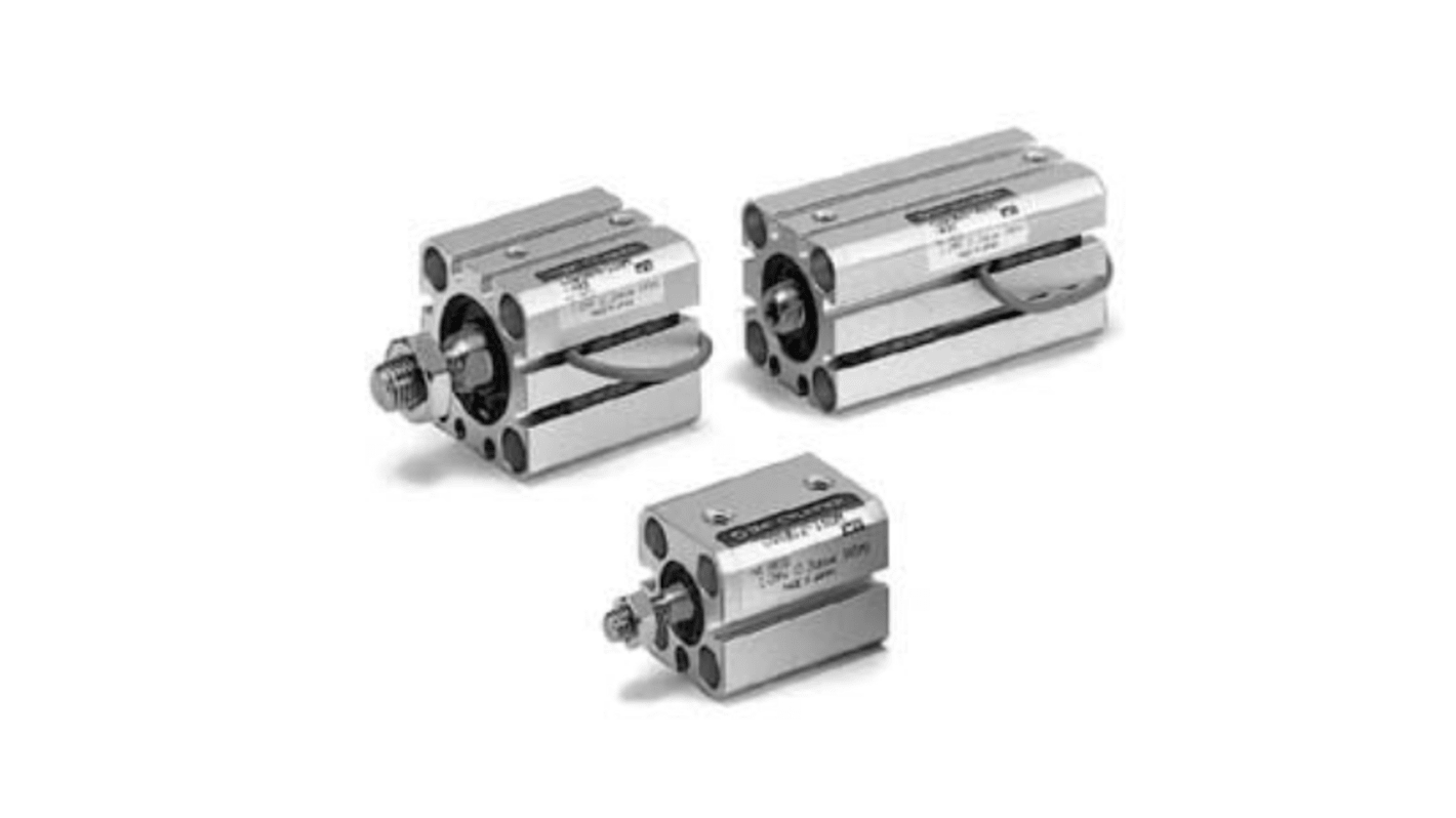 SMC CQS Pneumatik-Kompaktzylinder doppeltwirkend, Bohrung Ø 12mm / Hub 30mm