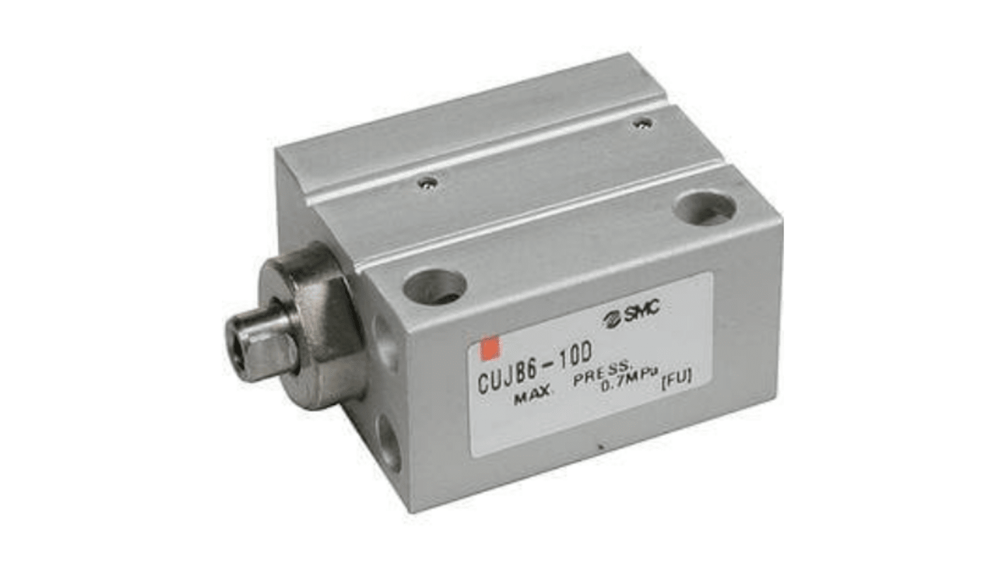 SMC Pneumatic Piston Rod Cylinder - 10mm Bore, 30mm Stroke, CUJ Series, Double Acting