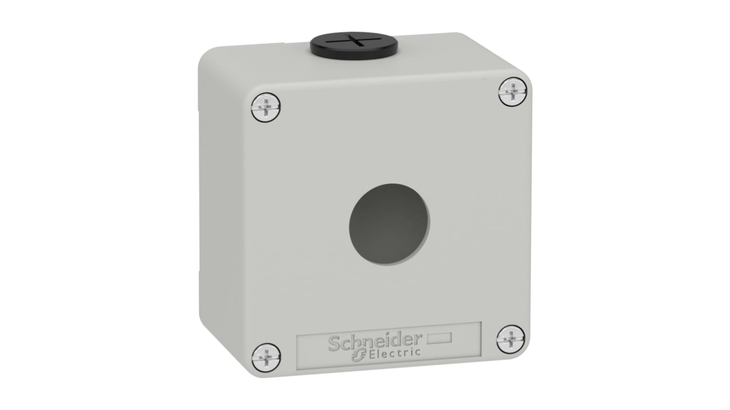 Schneider Electric Grey Metal General Purpose Enclosure, IP65, IP66, IP69, IK07, Grey Lid, 80 x 80 x 51.5mm