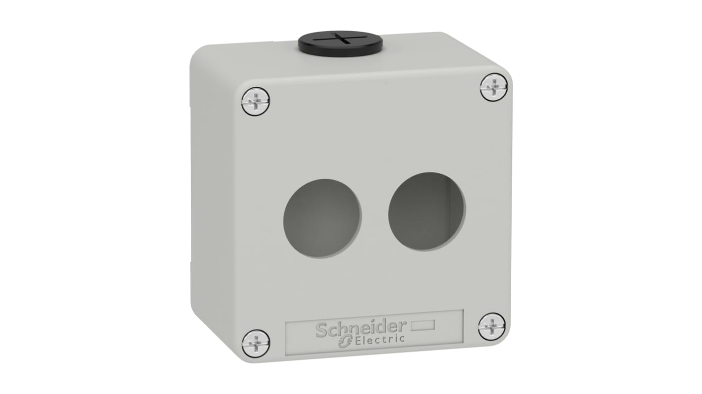 Schneider Electric Grey Die Cast Zinc Enclosure, IP65, IP66, IP69, IK07, Grey Lid, 80 x 80 x 51.5mm