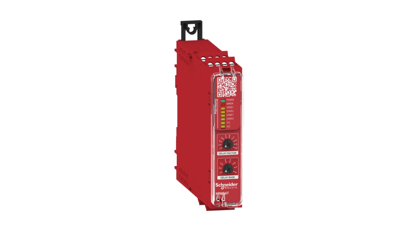 Schneider Electric Harmony XPS XPSBAT Time Delay Safety Relay, 24V ac/dc