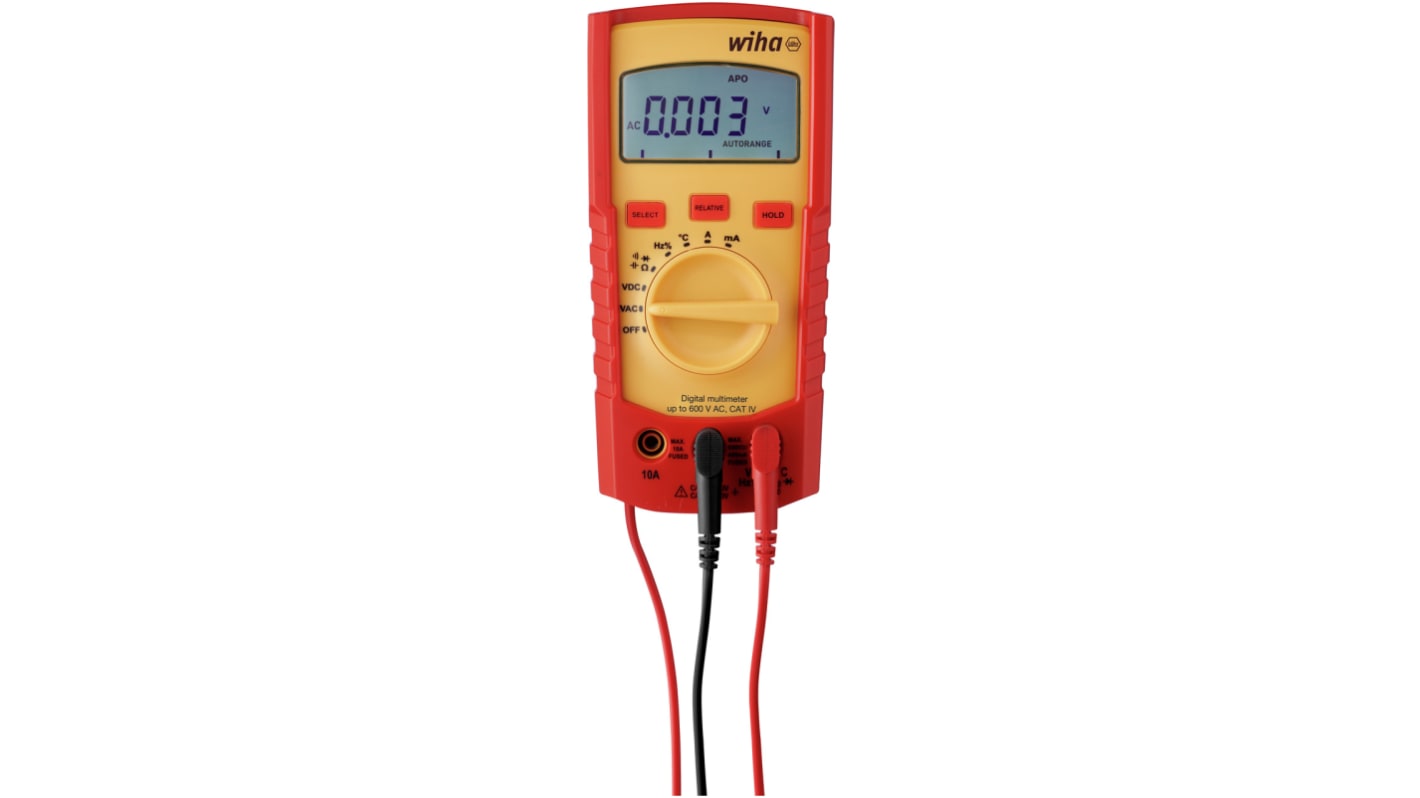 Wiha Handheld Digital Multimeter, 600V ac Max