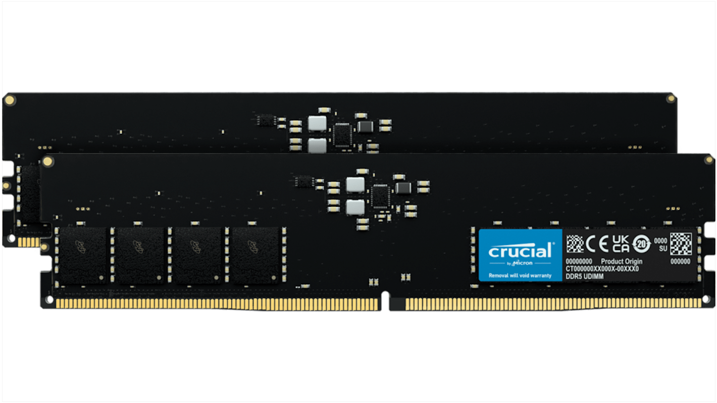 Crucial Arbeitsspeicher für Desktop, 32 GB, 4800MHz DDR5, Nein UDIMM