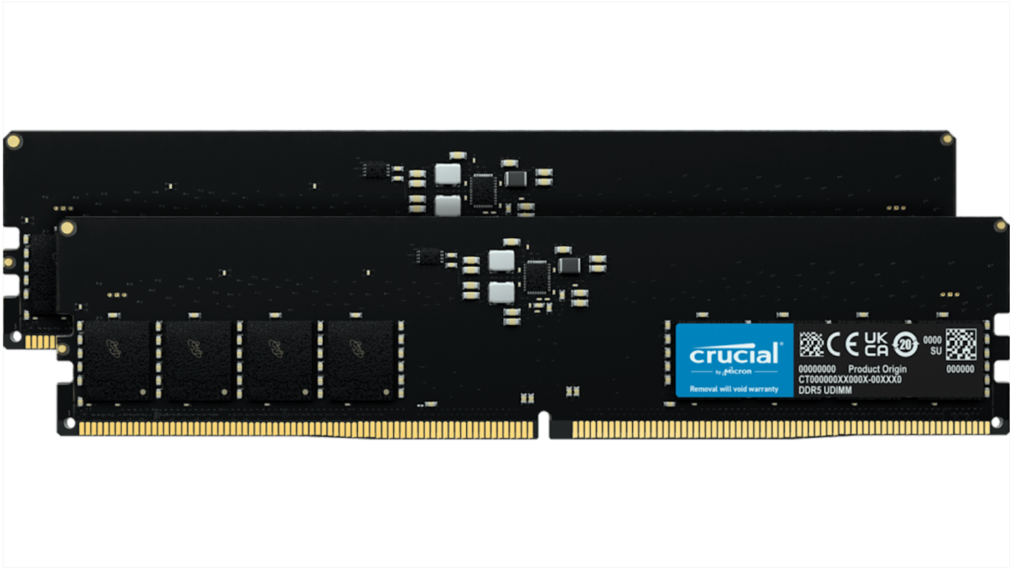 Crucial RAM (ランダムアクセスメモリ）, 64 GB, 4800MHz, DDR5, CT2K32G48C40U5