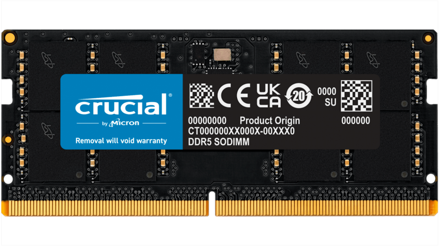 Crucial 32 GB DDR5 Laptop RAM, 4800MHz, SODIMM