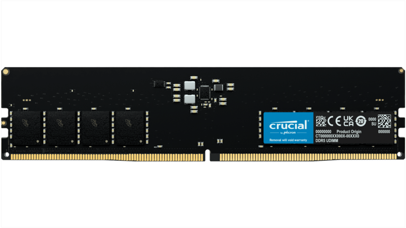 Crucial Arbeitsspeicher für Desktop, 32 GB, 4800MHz DDR5, Nein UDIMM