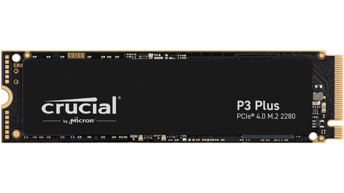 Crucial P3 Plus, M.2 (2280) Intern SSD NVMe PCIe Gen 4 x 4, 3D TLC, 4 TB, SSD