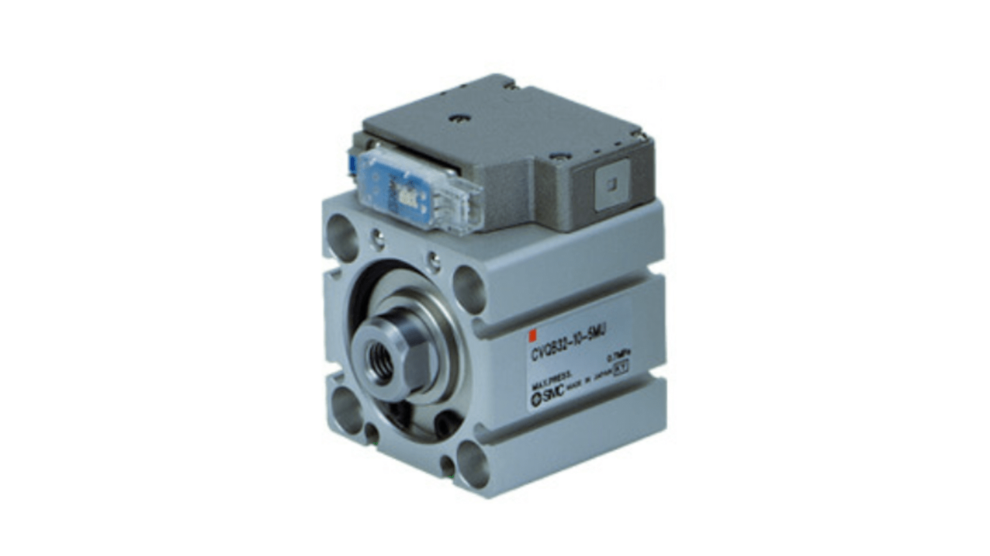 SMC Pneumatic Compact Cylinder - 40mm Bore, 20mm Stroke, CVQ Series, Double Acting