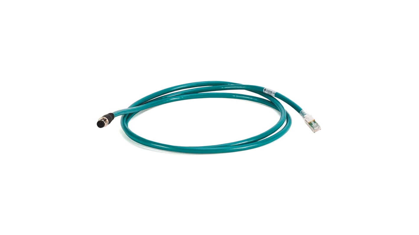 Cable Ethernet Cat5e apantallado Rockwell Automation de color Verde, long. 2m