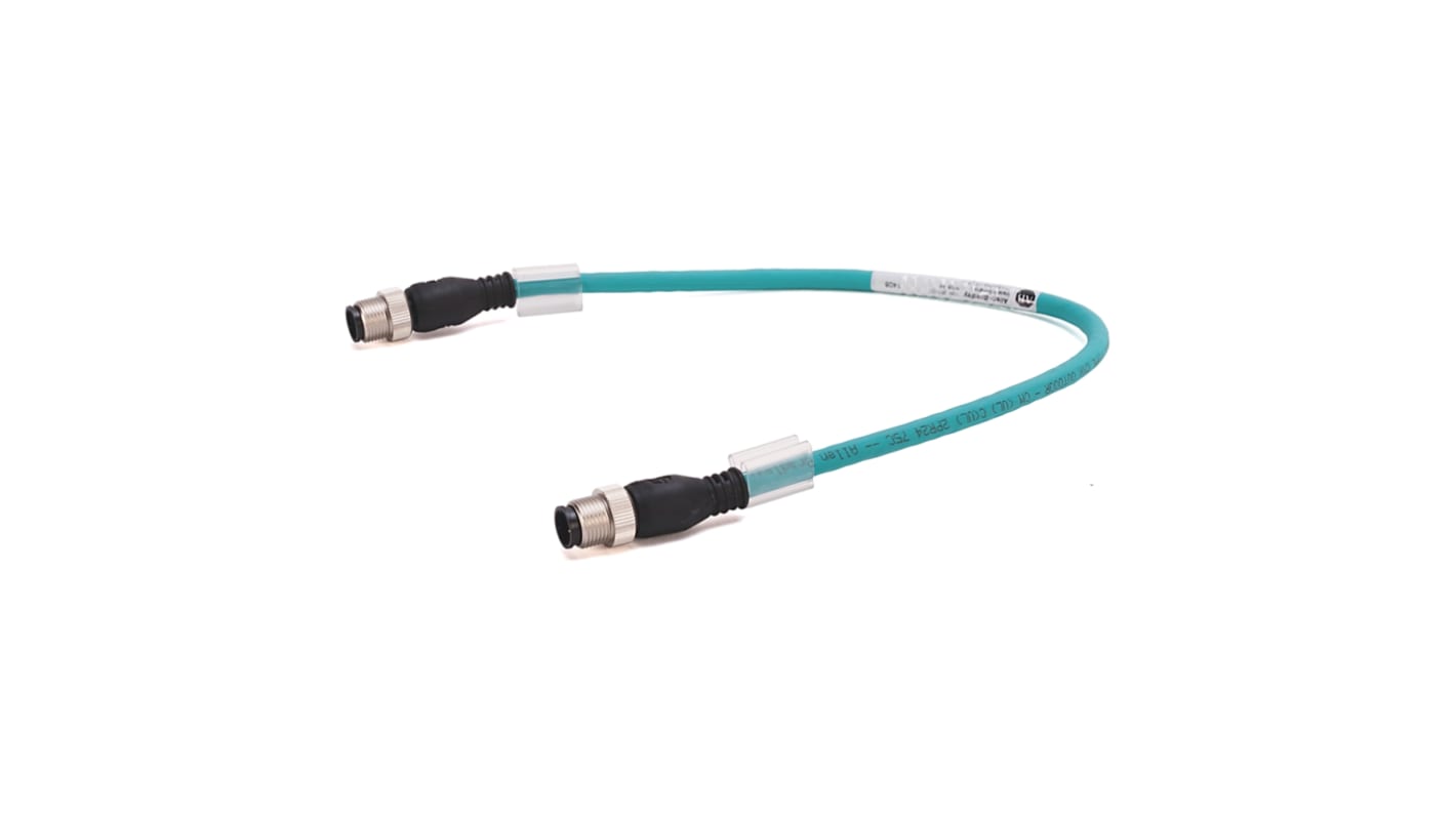 Cable Ethernet Cat5e UTP Allen Bradley de color Verde, long. 300mm