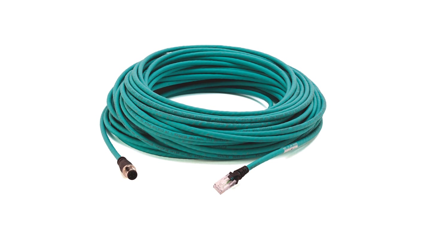 Cable Ethernet Cat5e UTP Rockwell Automation de color Verde, long. 30m