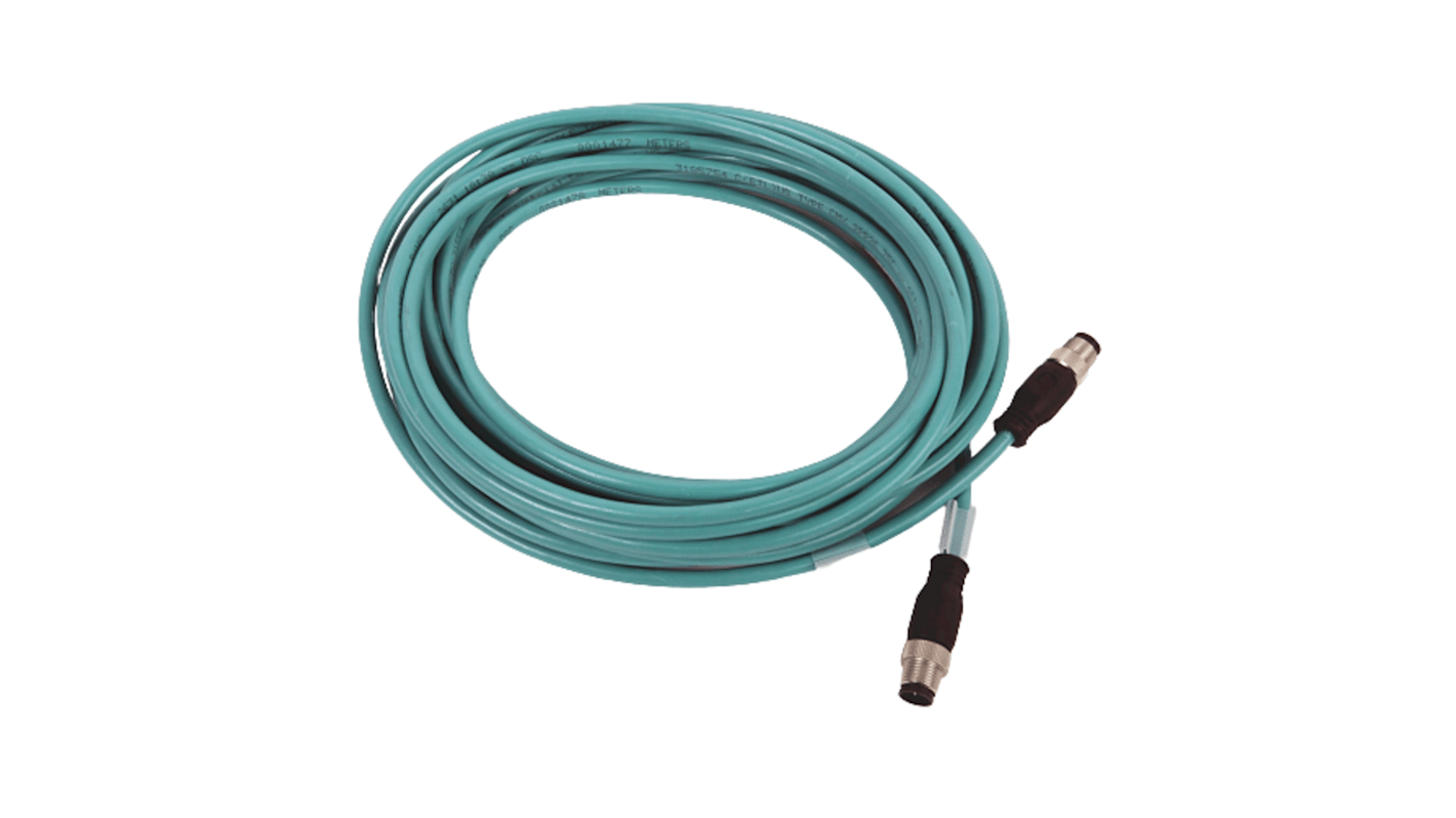 Cable Ethernet Cat5e Lámina y Trenzado Allen Bradley de color Verde, long. 1m