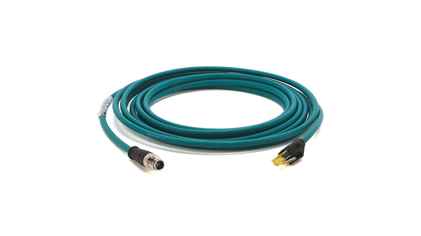 Cable Ethernet Cat6 Lámina y Trenzado Rockwell Automation de color Verde, long. 5m