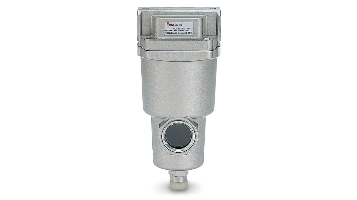 Separatore pneumatico SMC AMD350C-F04D-T, attacco G 1/2, flusso tipico 1000 l/min, filtrazione 5μm