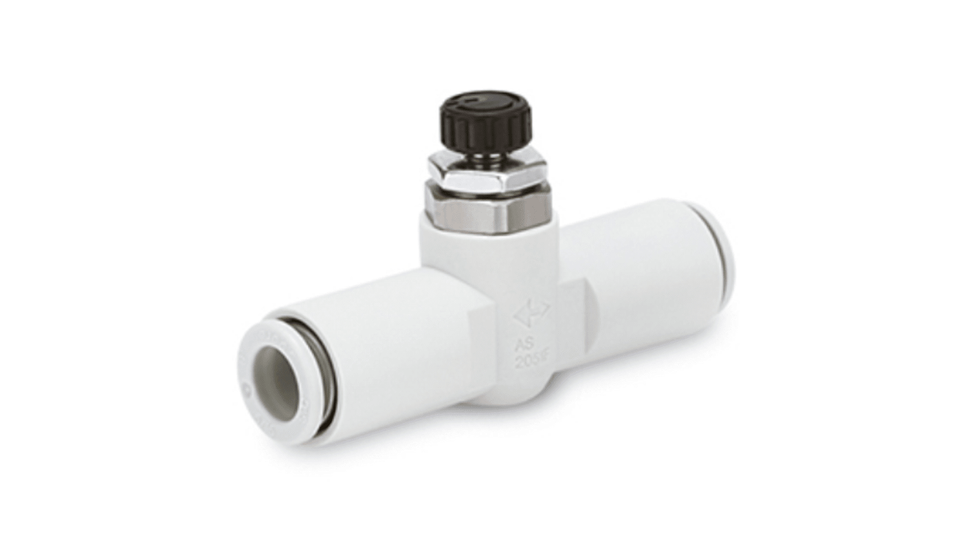 SMC AS2001FM Series Tube Flow Controller, 6mm Tube Inlet Port x 6mm Tube Outlet Port
