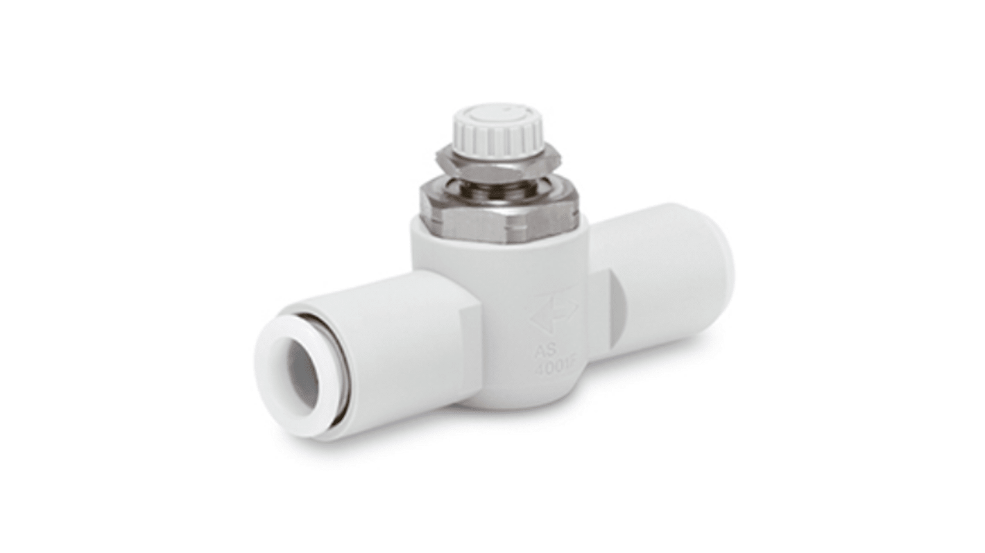 SMC AS Series Speed Controller, 6mm Tube Inlet Port x 6mm Tube Outlet Port