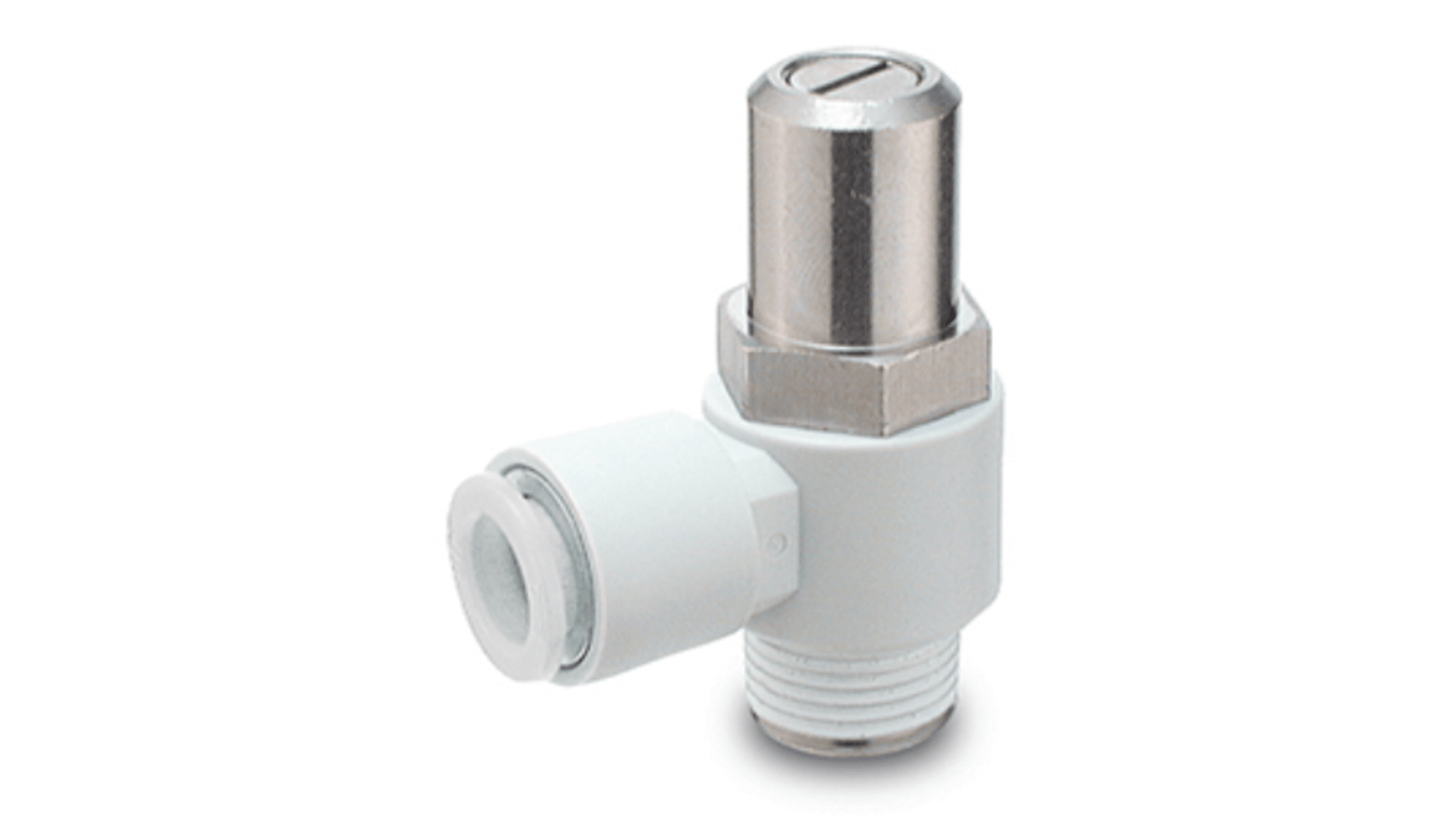 SMC AS Series Tube Flow Controller, G 1/4 Inlet Port, R1/4in Tube Inlet Port x 6mm Tube Outlet Port