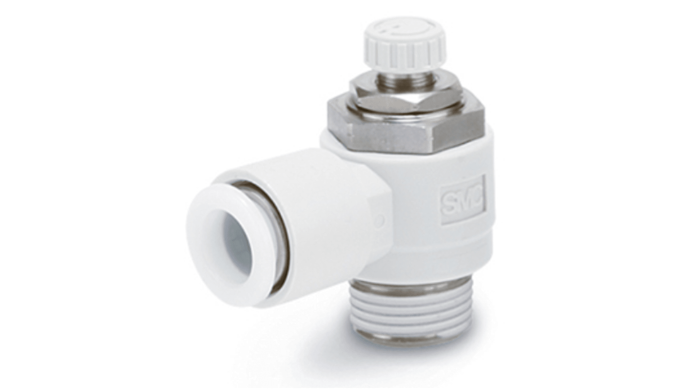 SMC AS Series Tube Flow Controller, G 1/4 Inlet Port, R1/4in Tube Inlet Port x 10mm Tube Outlet Port