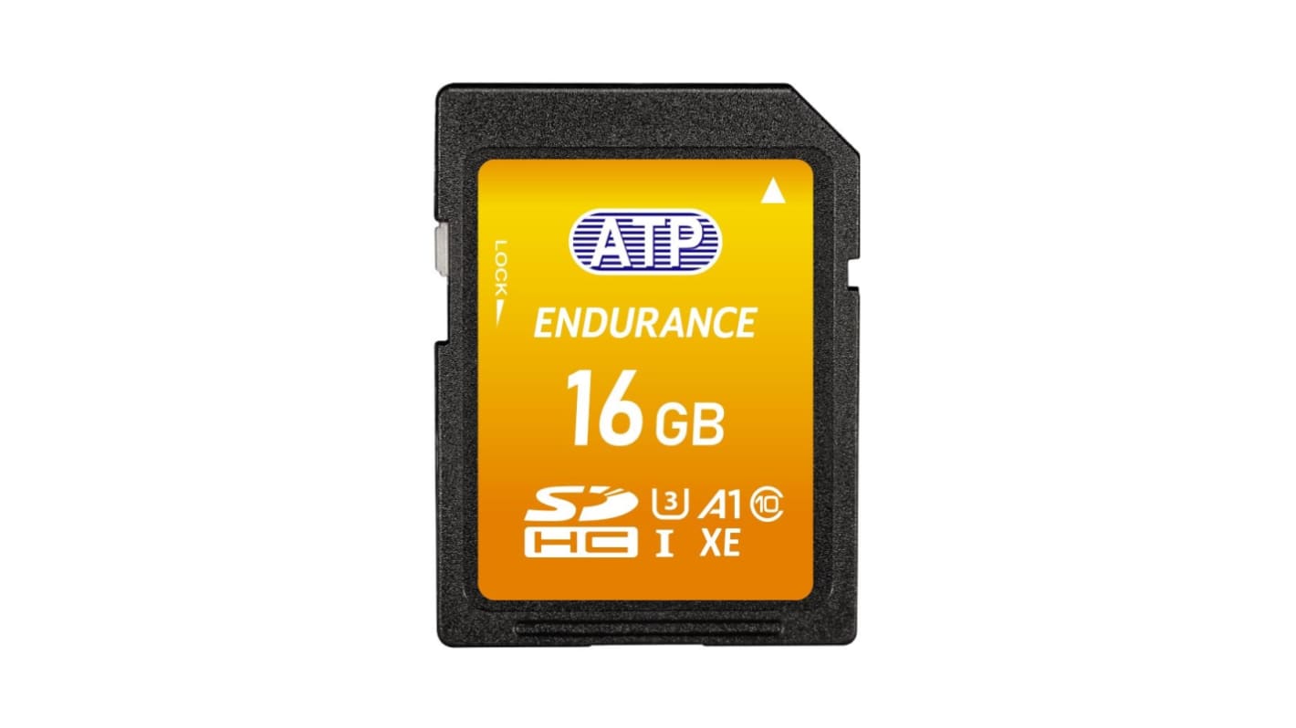 ATP 16 GB 工业SD卡, pSLC (3D TLC) - XE, UHS-I, -40 → +85°C, S750Pi系列