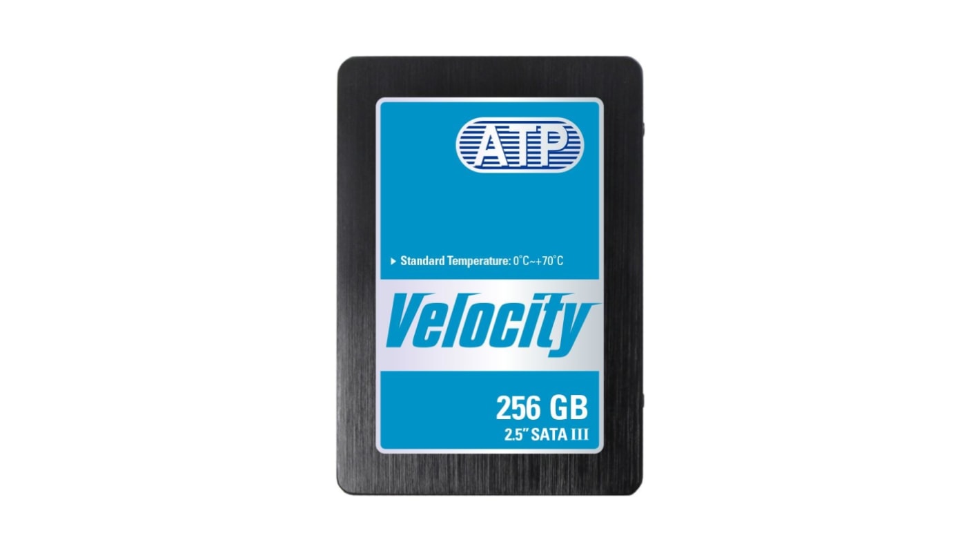 ATP A600Vdc, 2,5 Zoll Intern SSD-Laufwerk SATA III 6 Gb/S Industrieausführung, 3D TLC, 256 GB, SSD