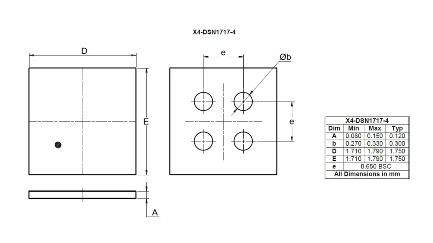 Diodes Inc N-Channel MOSFET X4-DSN1717-4 DMN2009UCA4-7