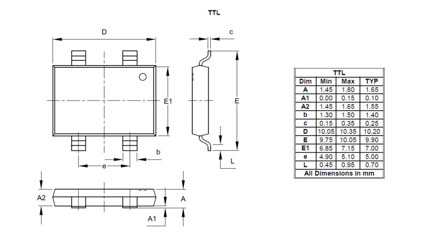 DiodesZetex Brückengleichrichter 1000V TTL