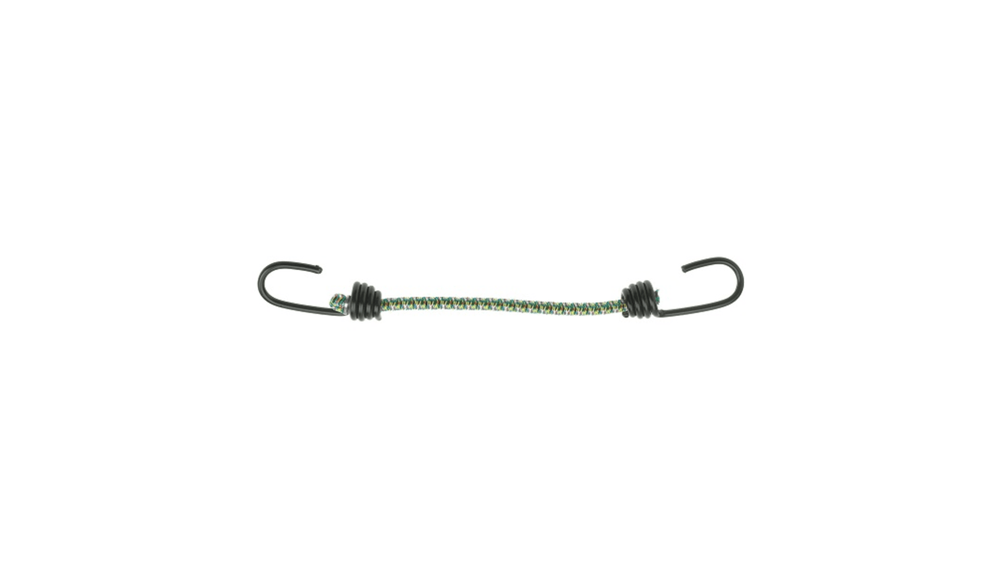 RS PRO 2 Hooks Bungee Cord, 12in Long, 8 mm Diameter