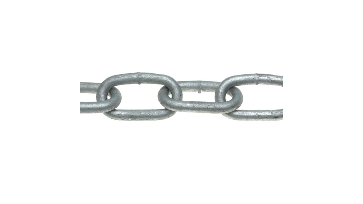 RS PRO Galvanised Steel Chain Link, 10m Length