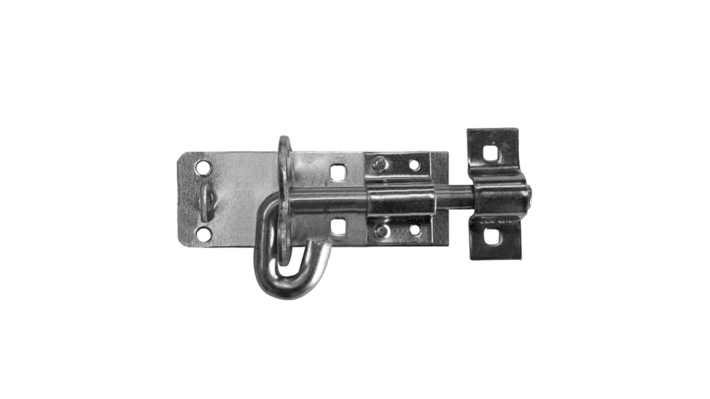 RS PRO Steel Padlockable Zinc Door Bolt