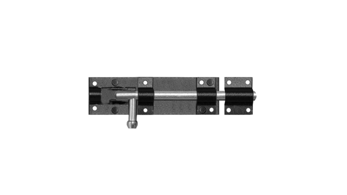 RS PRO Steel Black Powder Coating Door Bolt