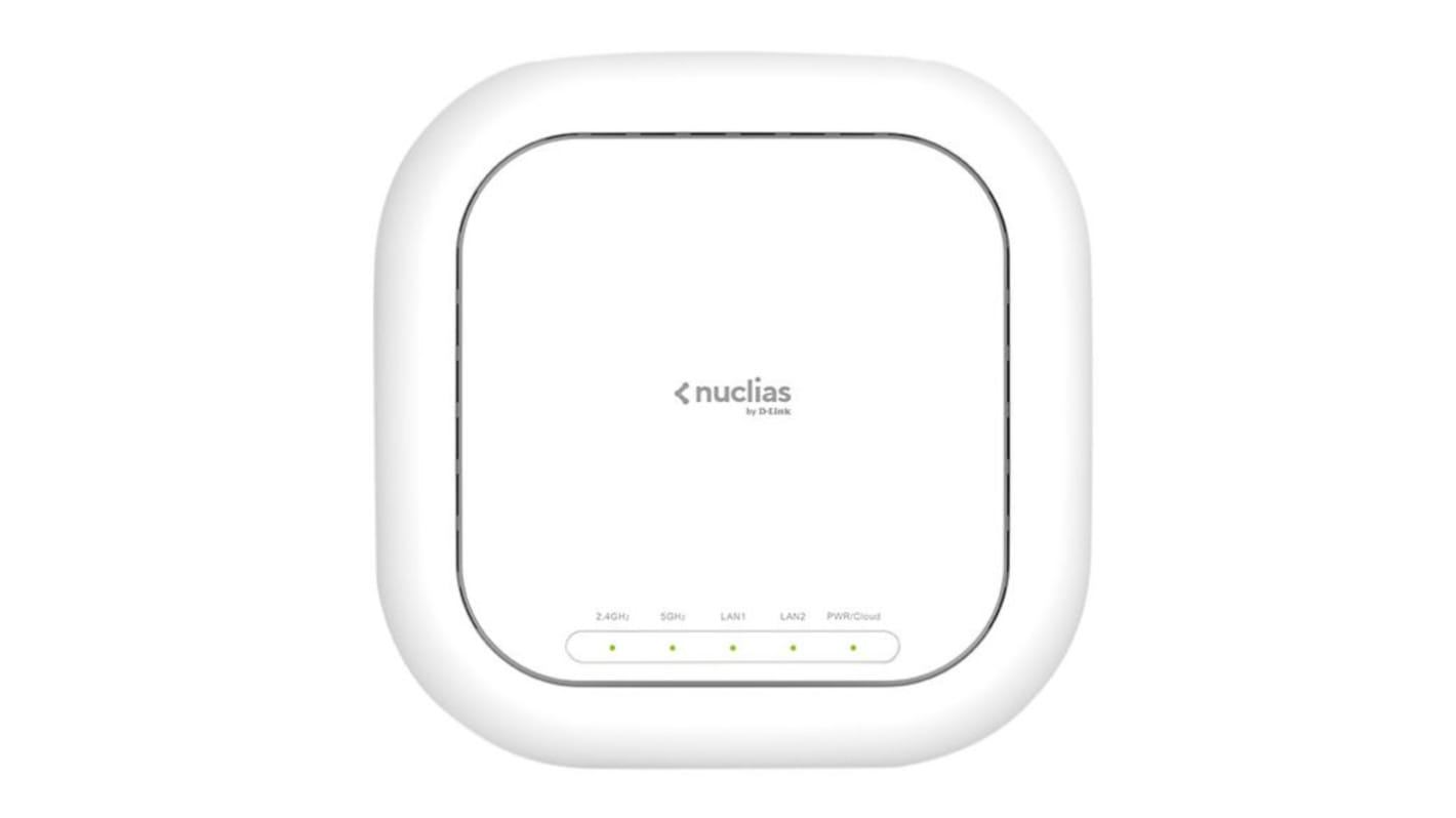 D-Link Nuclias Wireless AC2600 Wave 2 Cloud-Managed Access Point 2 Port Wireless Access Point, 802.11ac,