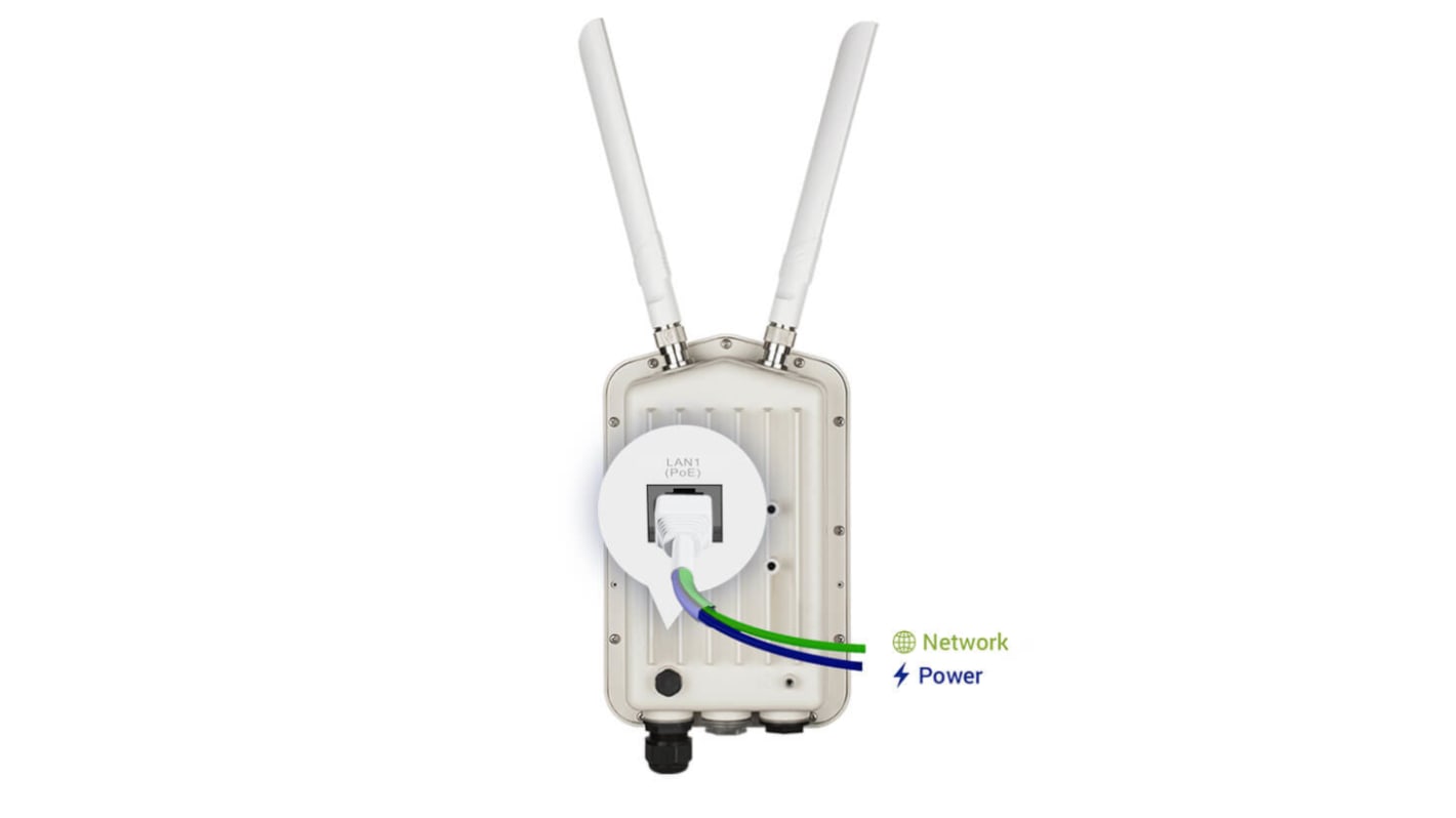 D-Link Nuclias Wireless AC1300 Wave 2 Outdoor Cloud‑Managed Access Point 1 Port Wireless Access Point, 802.11ac,