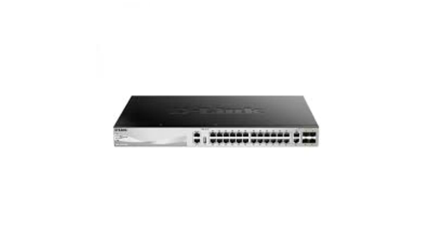 D-Link 30-Port Layer 3 Stackable Managed PoE Switch with 10G Uplinks, Managed 30 Port Managed Switch With PoE