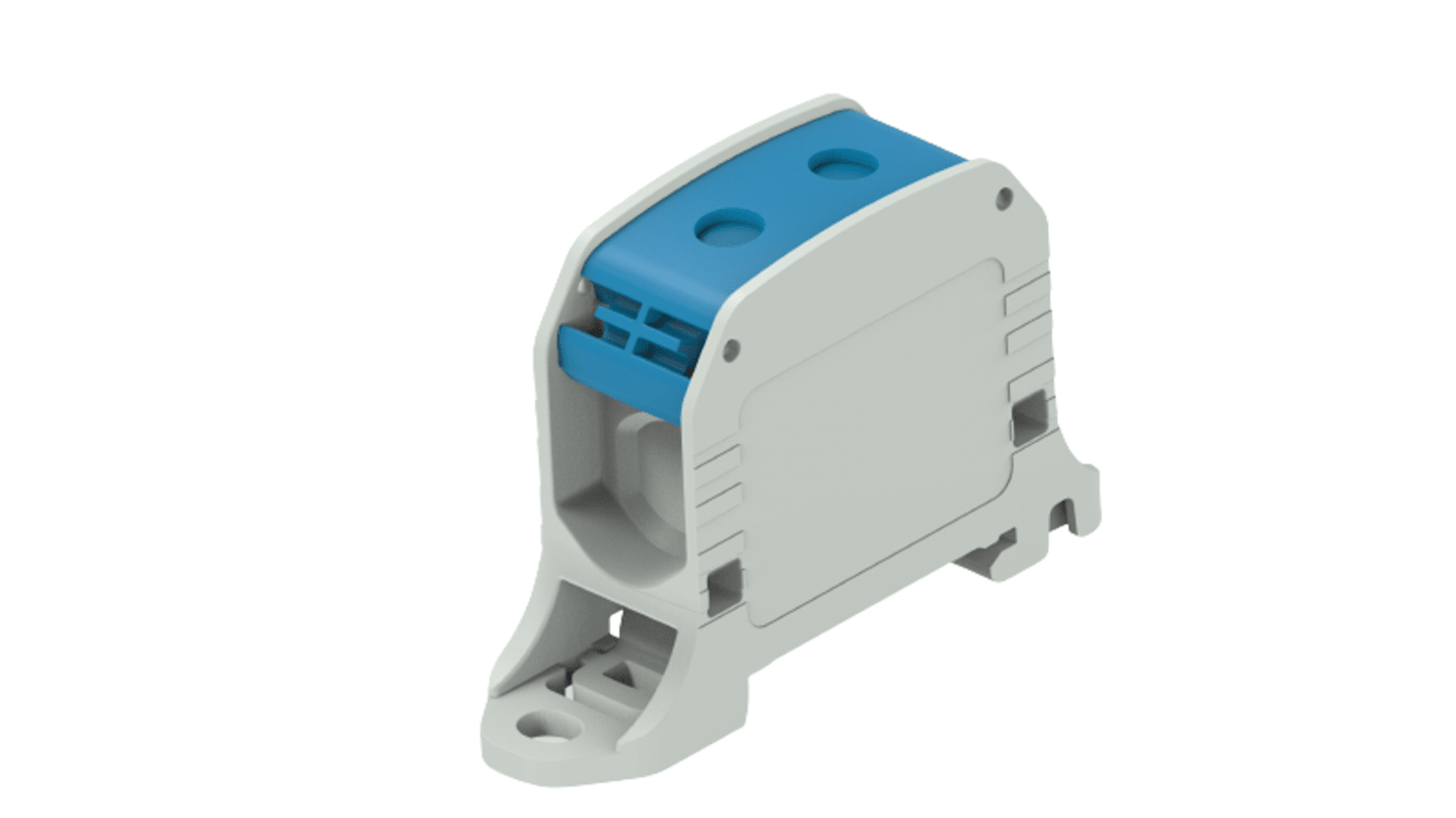 Entrelec 1SNF Series Blue, Grey Terminal Block, 2-Level, Cable Termination