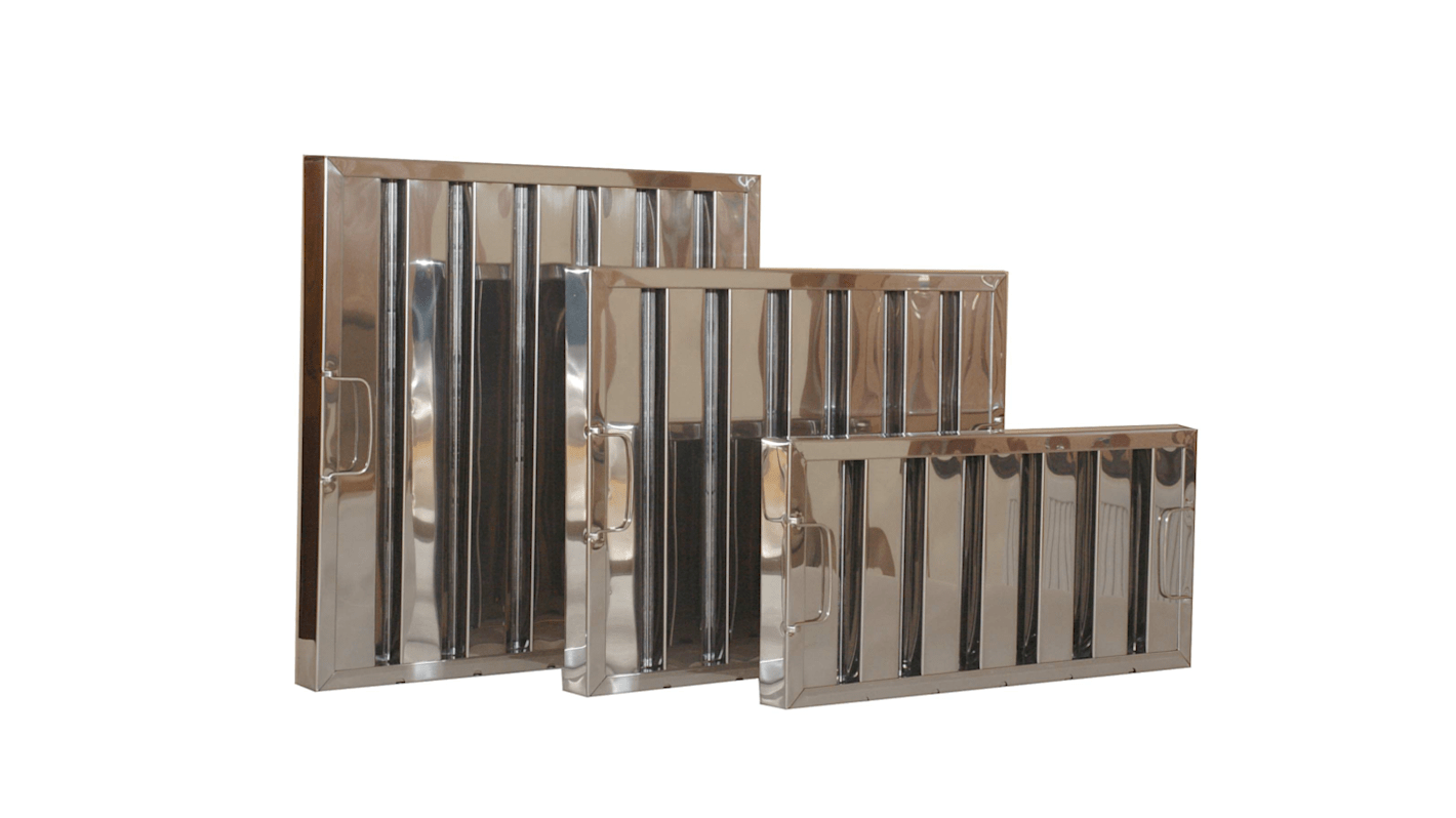 RS PRO Baffle Grease Filter, 394 x 495 x 45mm