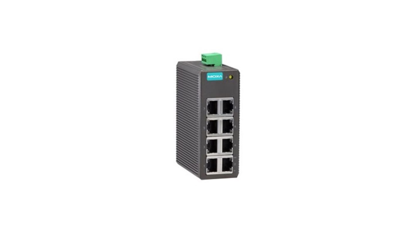 Switch Ethernet MOXA, 8 porte, Montaggio su guida DIN, No