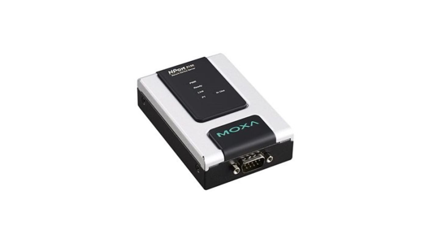 MOXA Serial Device Server, 1 Ethernet Port, 1 Serial Port, 921.6kbps Baud Rate