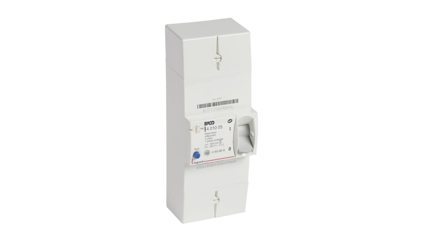 Legrand Electronic Circuit breaker, 90A, 2 Pole, 250V