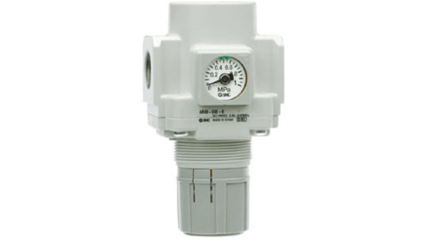 SMC G 1/4 Pneumatic Regulator - 0.5bar to 7bar, 10bar max. input