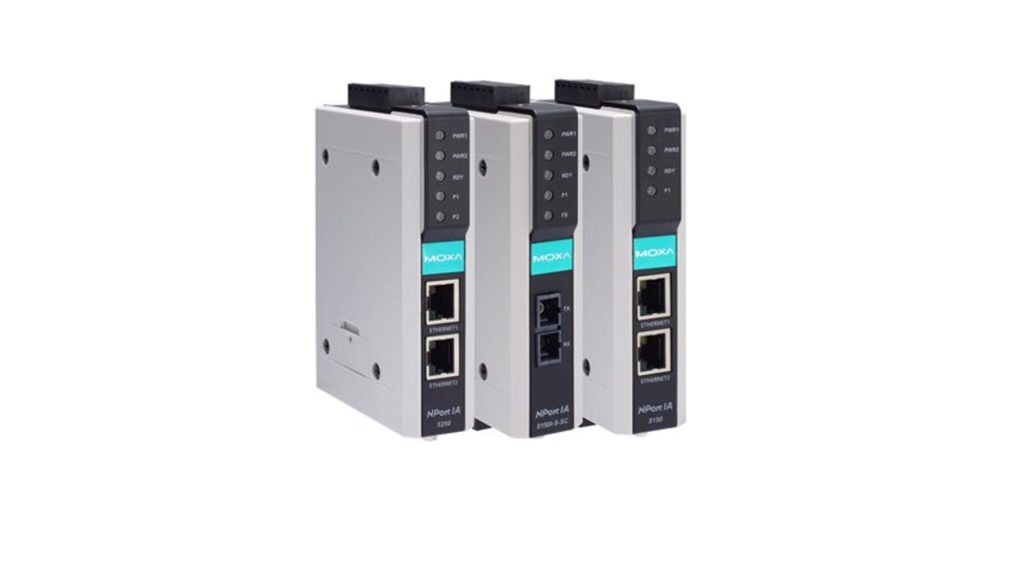 MOXA Device server, 1 Ethernet Port, 1 Serial Port, RS232, RS422, RS485 Interface, 230.4kbps Baud Rate