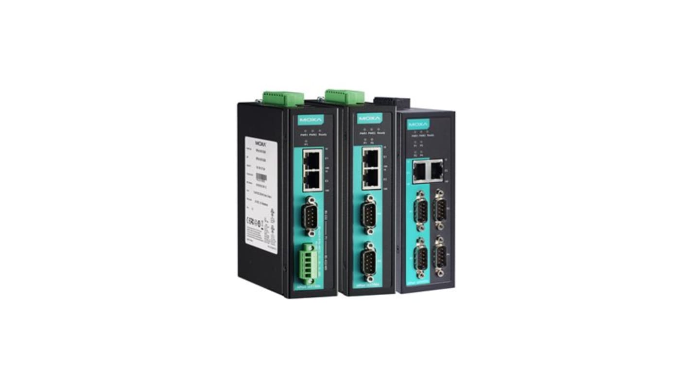 MOXA Device server, 4 Ethernet Port, 4 Serial Port, RS232, RS422, RS485 Interface, 921.6kbps Baud Rate