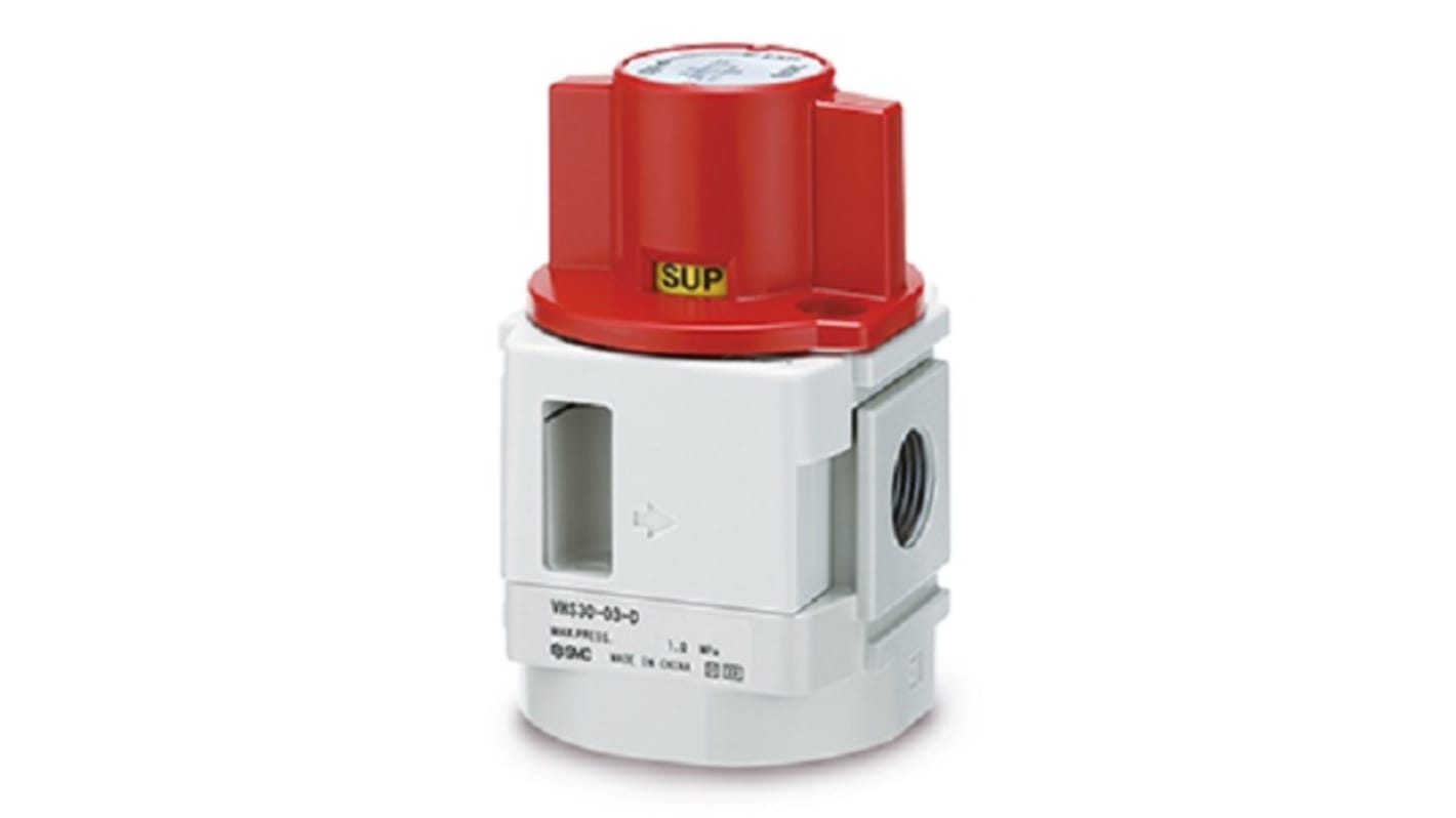 SMC Rotary Knob Pressure Relief Pressure Release Valve VHS50-D Series, G 1, 2.5mm, III B