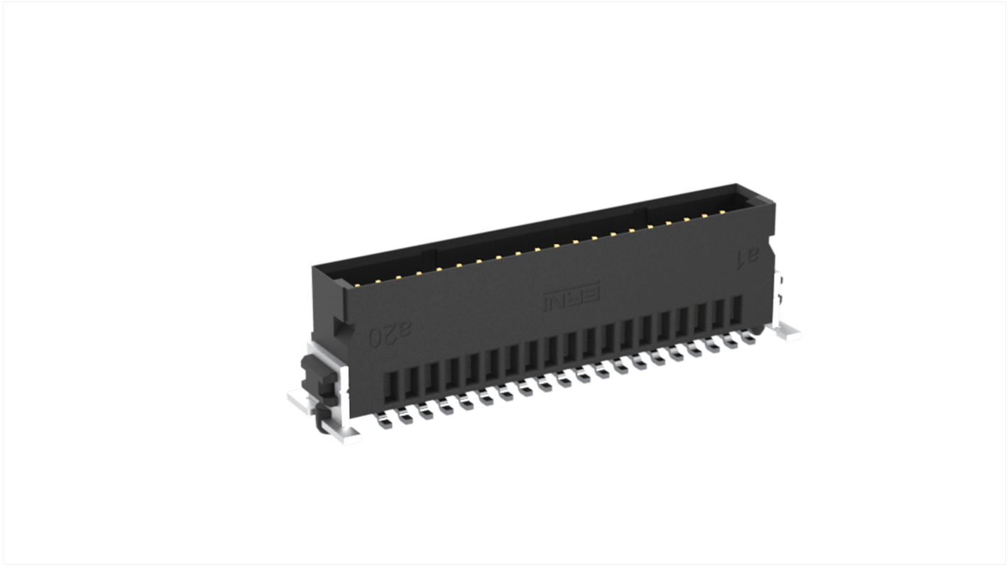 ERNI 40p双排排针, 1.27mm间距, SMT安装, SMC系列
