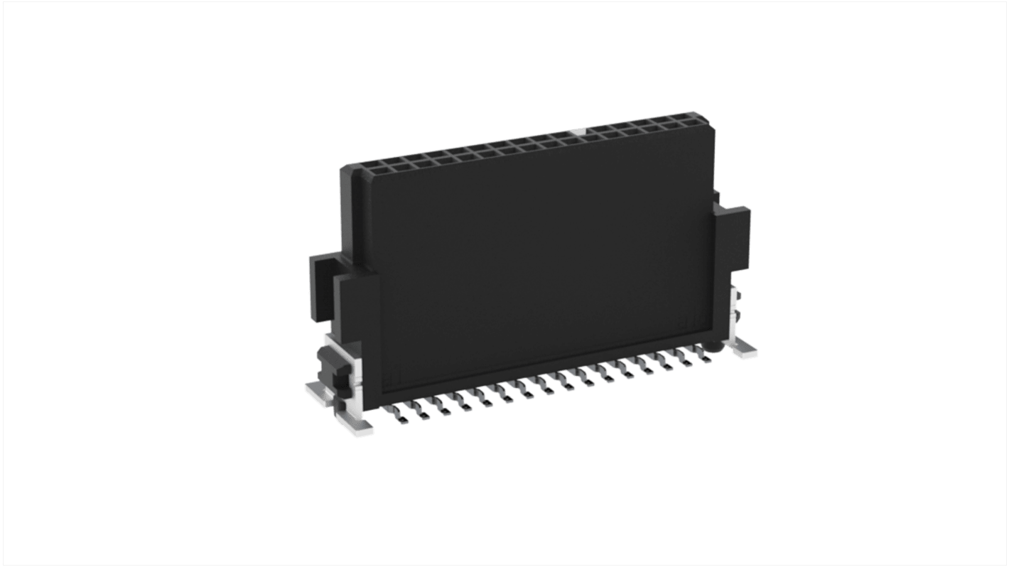 ERNI SMC Series Surface Mount PCB Socket, 32-Contact, 2-Row, 1.27mm Pitch