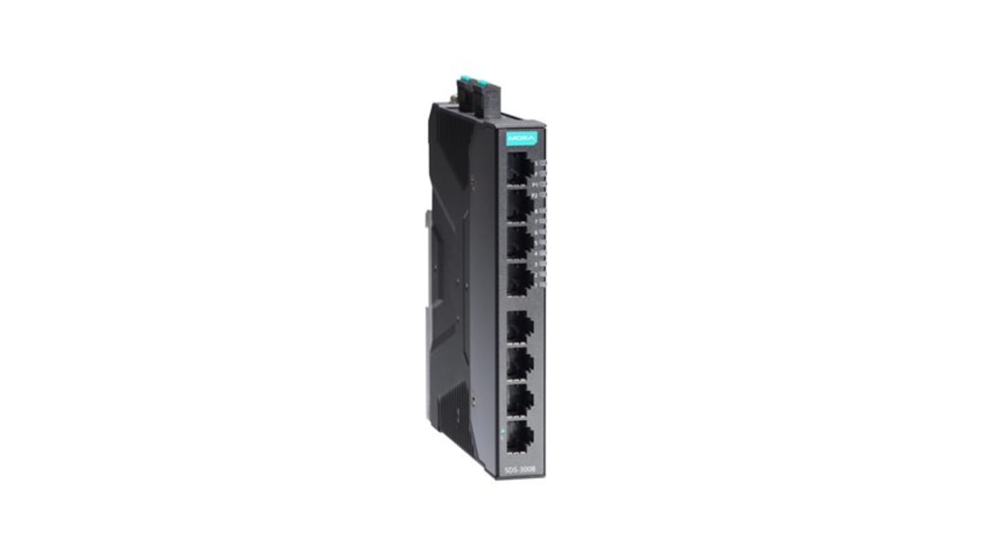 MOXA Unmanaged Ethernet-switch, med 8 Porte